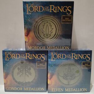 The Lord Of The Rings Gondor Mordor & Elven Medallions Set Official Figurines